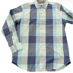 Tommy Bahama Mens Shirt Button Down Plaid
Blue Size S